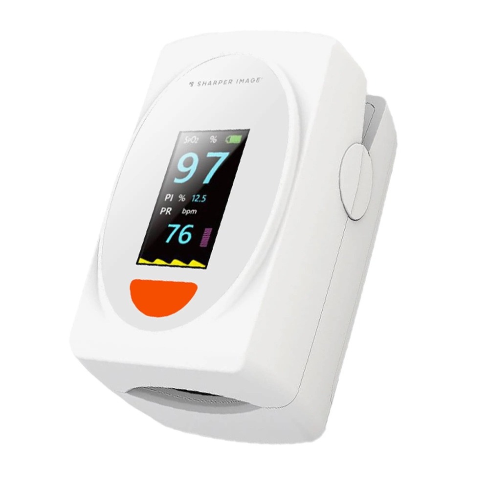 Blood Oxygen & Heart Rate Monitor Sharper Image SI-PLS-500 Finger Pulse Oximeter